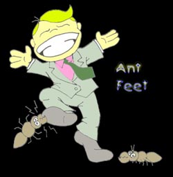 Mr Haha ant feet