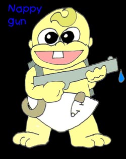 Mr Haha Nappy gun